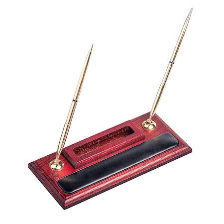 Dacasso Rosewood & Leather Cell Phone Holder Pen Stand AG-8012